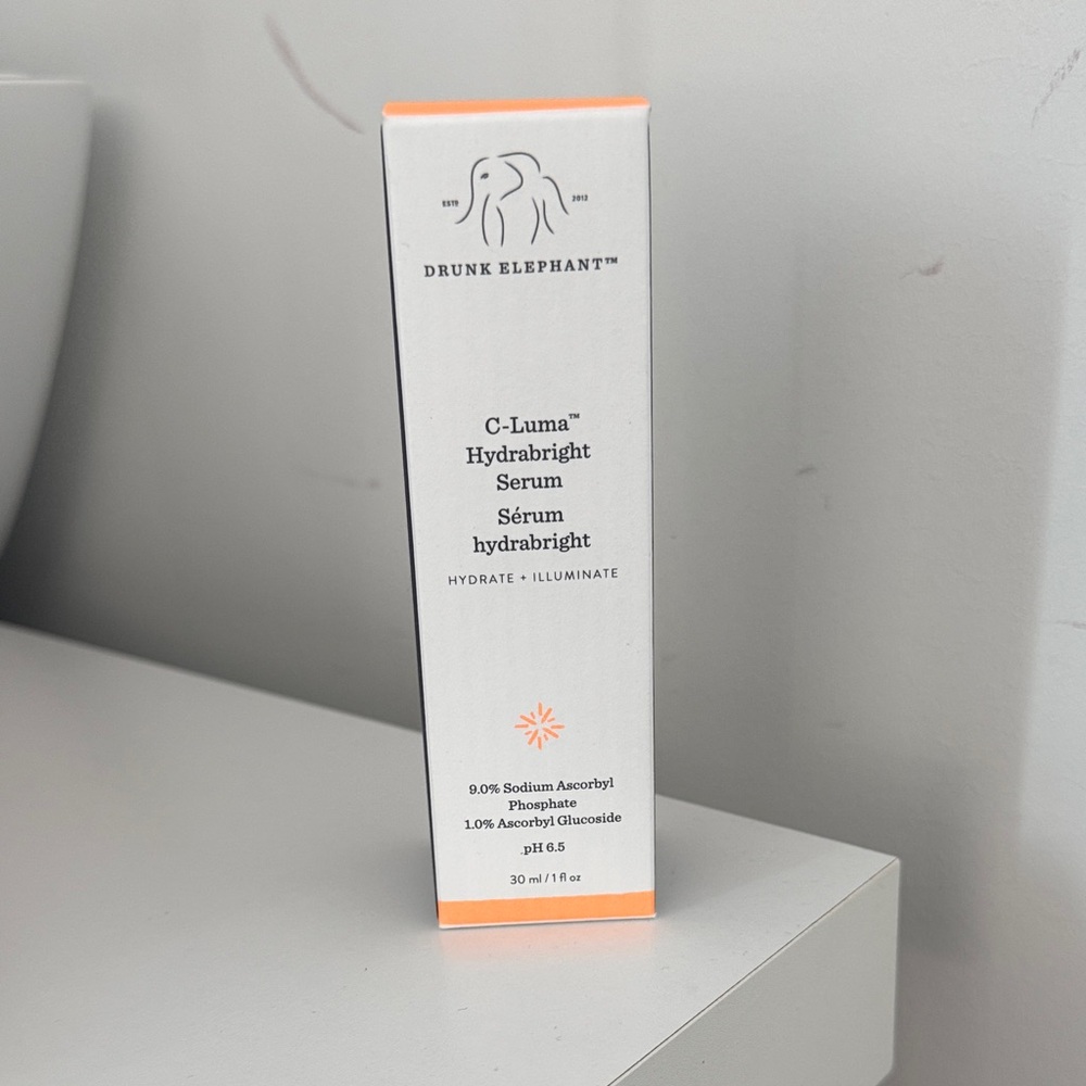 Drunk Elephant C-Luma Hydrabright Serum - White and Orange Packaging